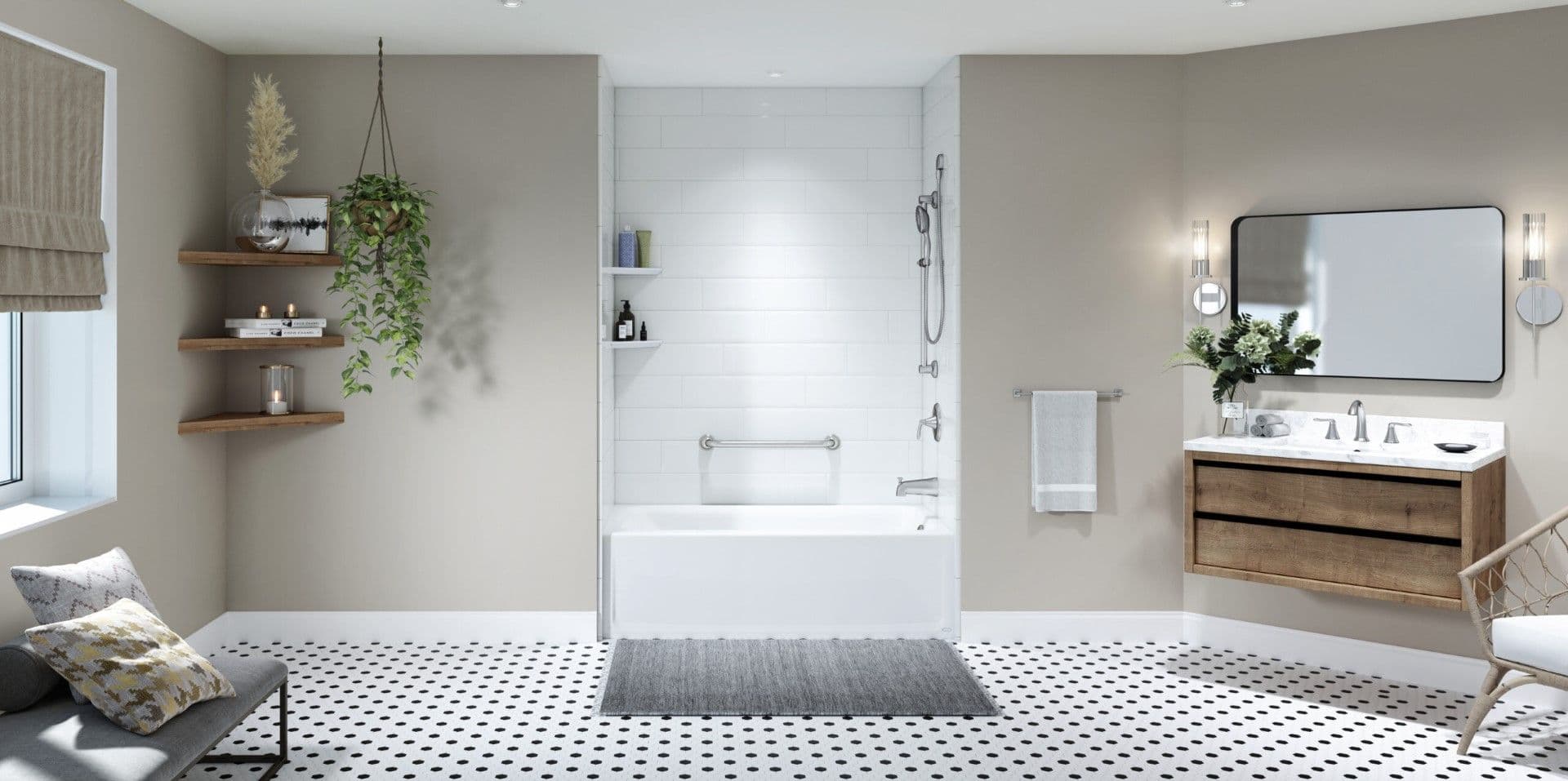 Bathtub with Shower