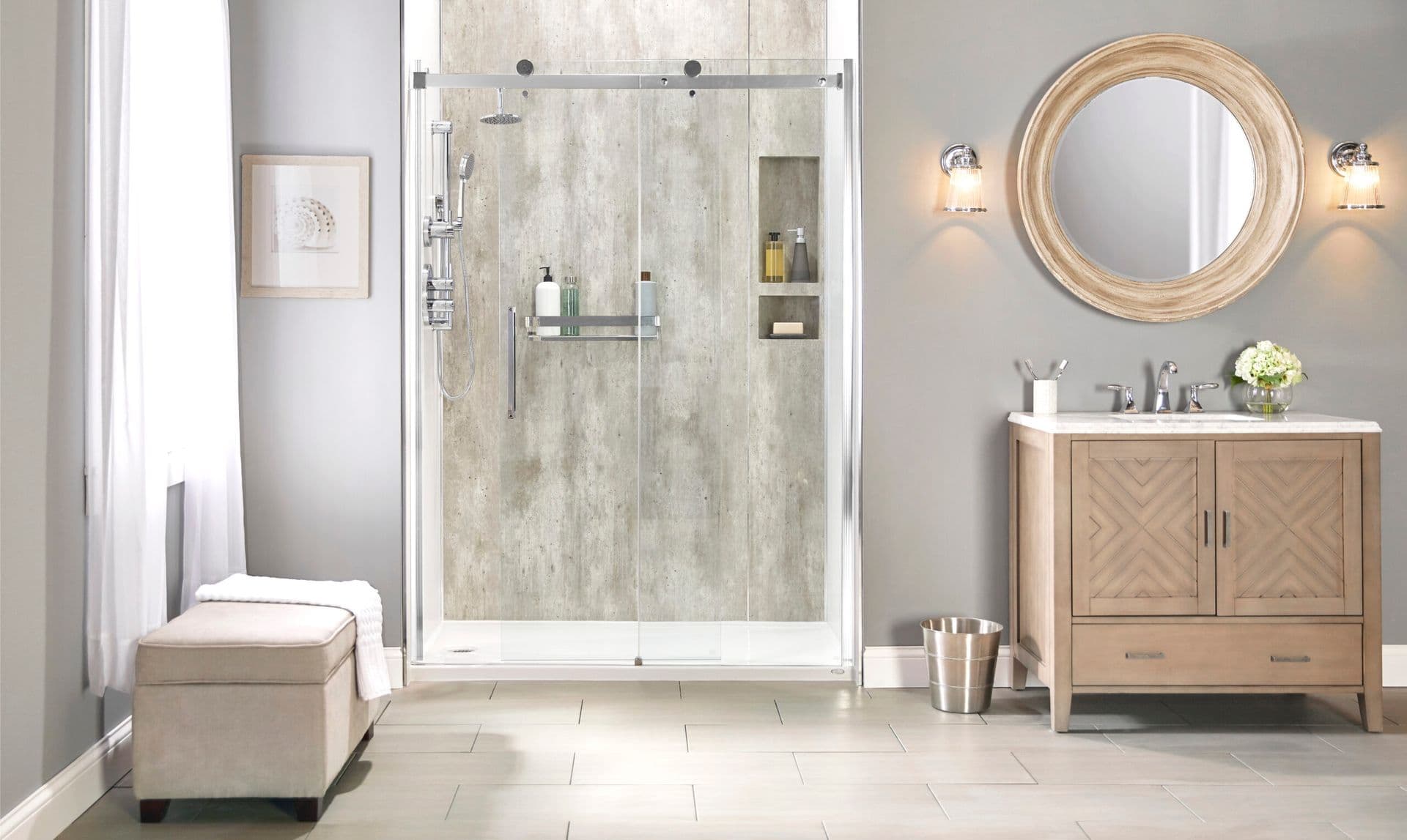 Shower with doors