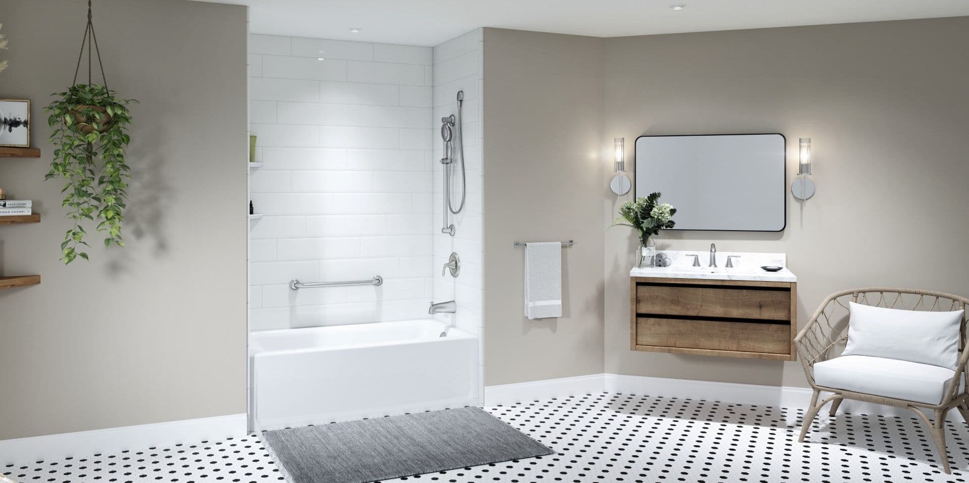 Bathtub with Shower